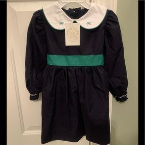 The Beaufort Bonnet Company navy sash dress - 4T
